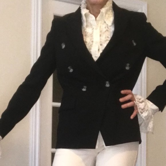 Simons - Contemporaine Balmain Style Double Breasted Blazer - Picture 2 of 16